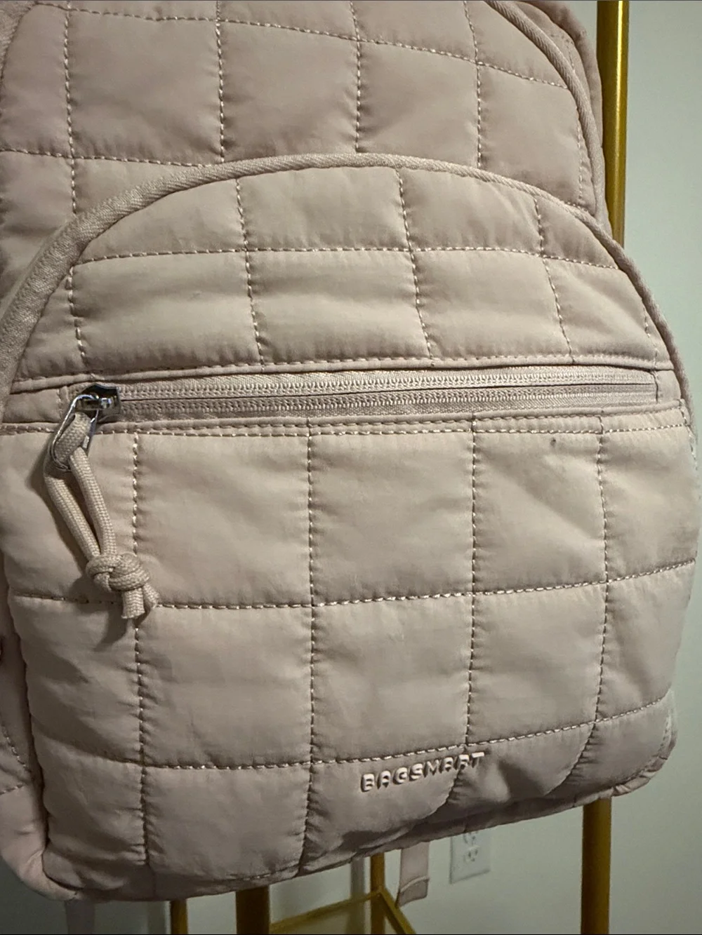 Light Pink Quilted Women’s Backpack by Baggallini
